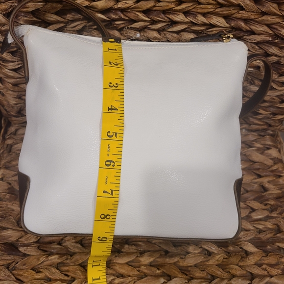 Liz Claiborne White and Brown leather Handbag - Picture 2 of 4